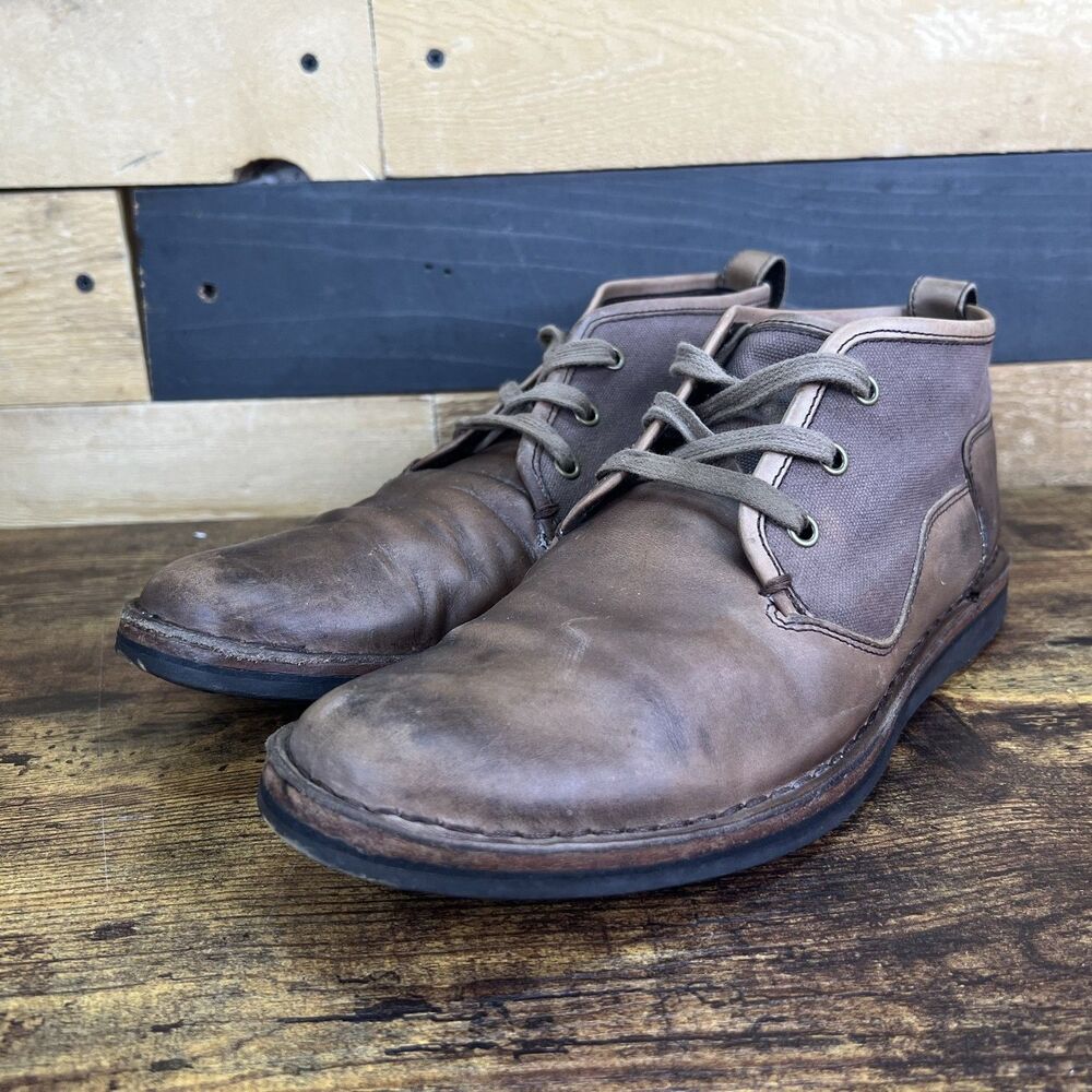 John Varvatos Star USA Hipster Chukka Boots Mens Shoes Brown Leather Mens 9